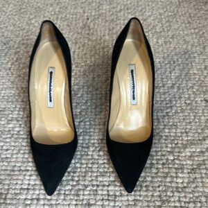 Manolo Blahnik Black suede Women's Pumps 100mm heels